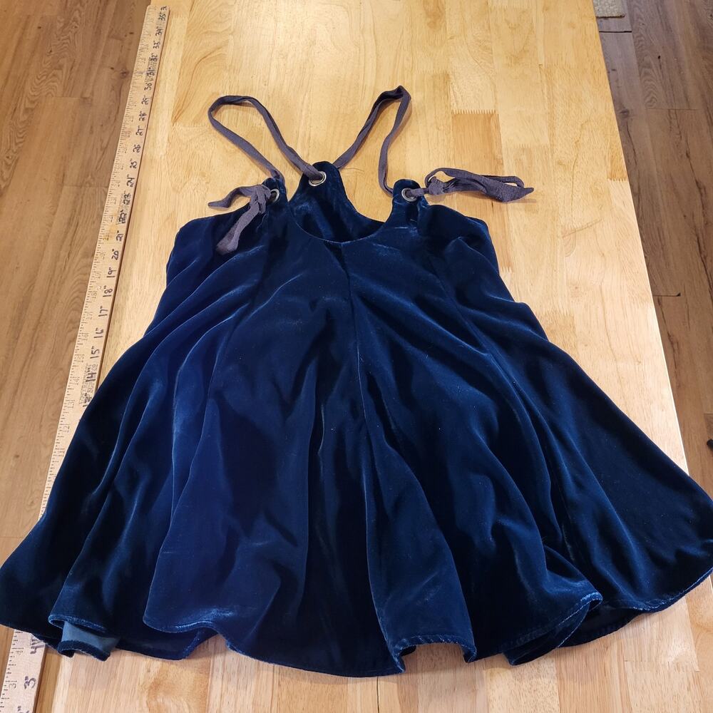 Free People Emerald Green Velvet Tank Mini Dress XS Adjustable